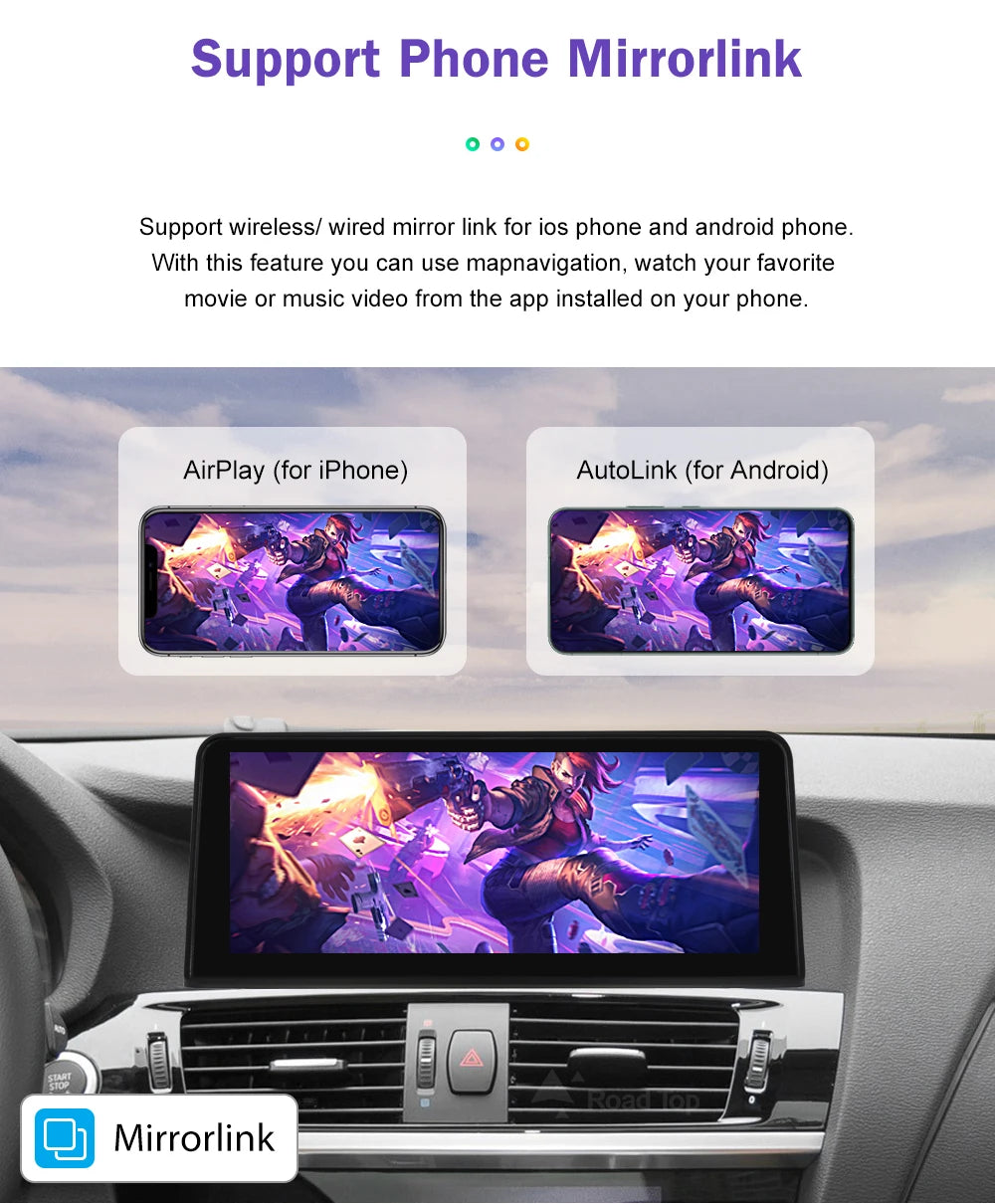 1920*720 Multimedia Touch Screen Wireless Carplay For BMW X3 F25 X4 F26 2014-2016 CIC NBT System Android Auto NBT System