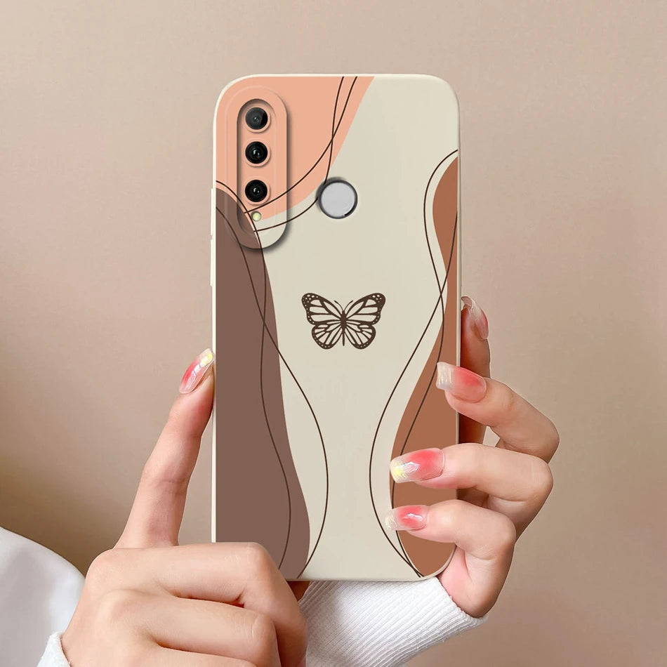 For Honor 10i Phone Case Butterfly Cat Soft Liquid Silicone Camera Protection Cover For Huawei Honor 10 i Model HRY-LX1T Fundas