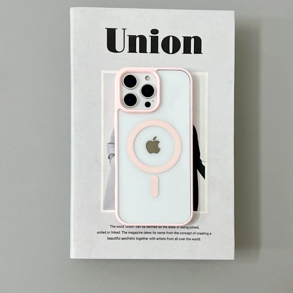 Luxury Original for Magsafe Transparent Phone Case For iPhone 16 Plus 15 ProMax 14 13 12 11 Mini Magnetic Protective Clear Cover