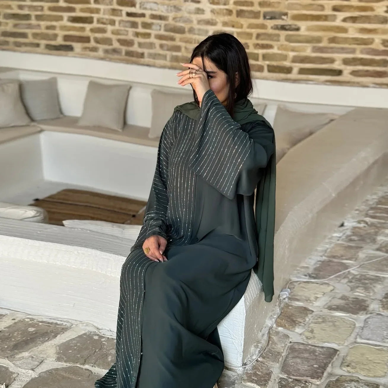 Eid Abaya Women Cardigan Dress Dubai Kaftan Muslim Caftan Long Robe Jalabiya Ramadan Morocco Islam 2025 Vestidos Largos