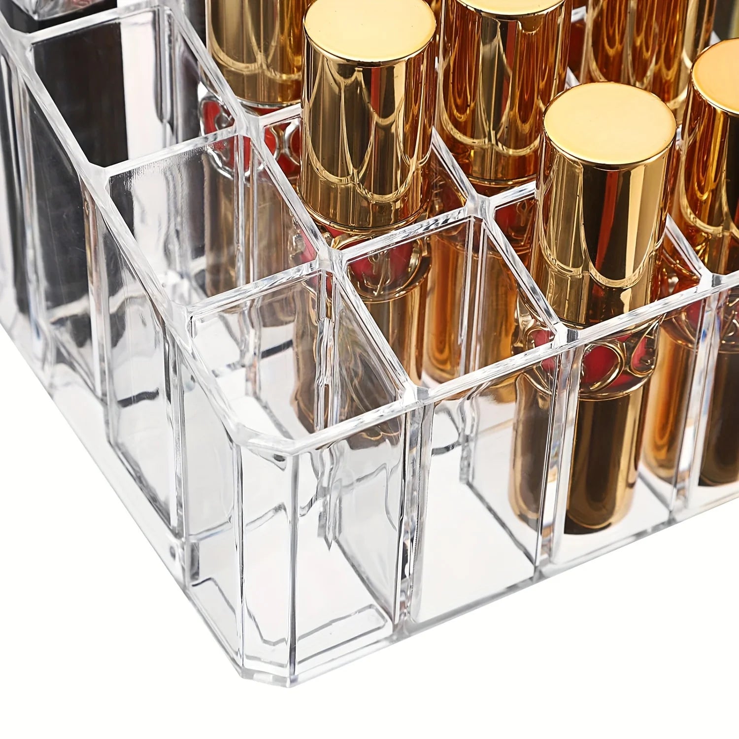 36-Grid Lipstick Display Stand, Desktop Cosmetic Storage Case, Multi-Purpose Holder for Cosmetics & Perfumes