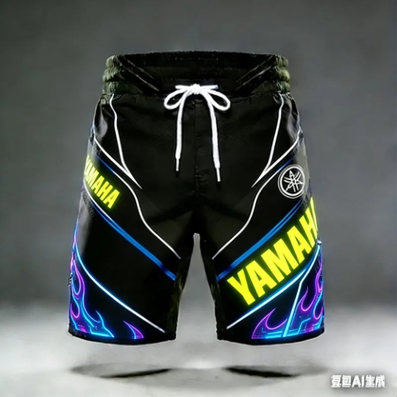 2026 Summer New Yamaha Trend Fashion Sports Outdoor Fitness Shorts  Men Women Large Casual Motorcycle Riding Shorts