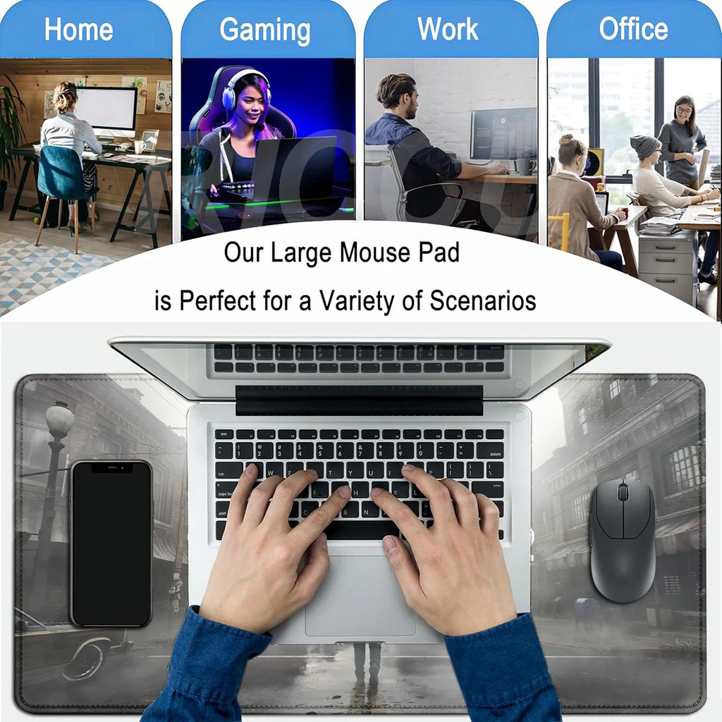 Game S_silent Hill Mouse Pad Large Gaming Extended Mat Gamer PC Mousepad Compute Keyboard Mousemat XXL Carpet Laptop accessories