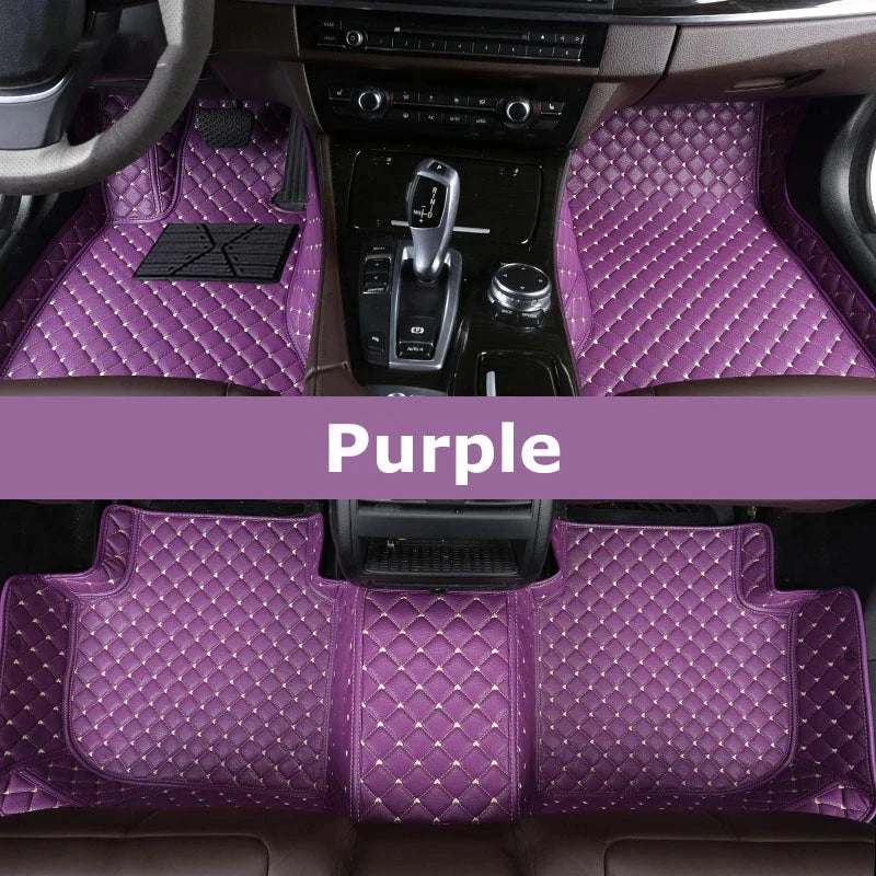 Car Floor Mats For Peugeot 206CC 206 CC T16 2000~2008 Leather Mat Carpets Rugs Protective Pad Set Interior Parts Car Accessories