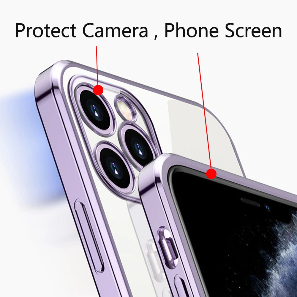 Electroplated magnetic Magsafe wireless charging case suitable for iPhone 11 13 12 14 Pro XS Max X XR 8 Plus silicone phone case
