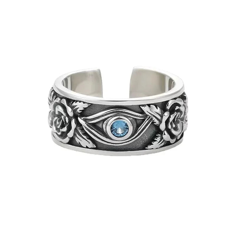 Best Sellers! S925 Thai Silver, Horus Eye Retro Ring