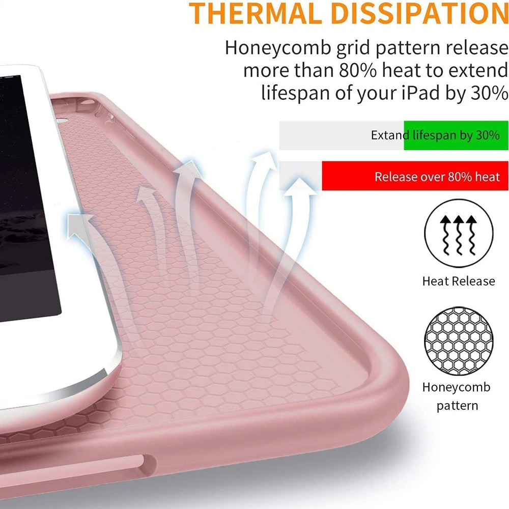 For iPad Air 4 Case Air 5 2022 Ultra Slim Stand Protective Cover 10.9 inch 2022 2020 (A2588/A2589/A2591/A2316/A2324/A2325/A2072)