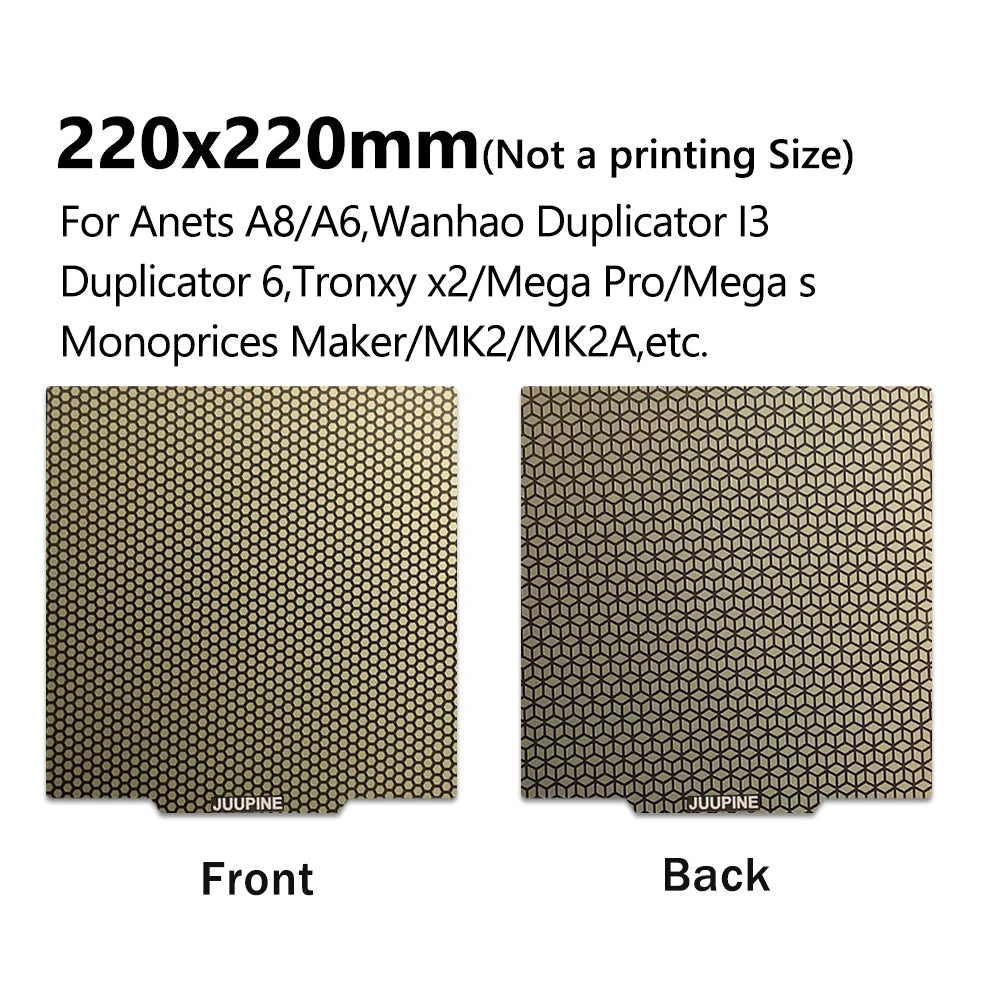 P2S Honeycomb PEI kobra s1 Build Plate For Bambulab Build Plate Anycubic Kobra 3 AD5M AD5X Creality K1 K1C MK4S Heatbed