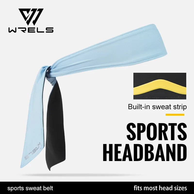 WRELS Sport Headband Outdoor Tennis Running Cycling Sweat Absorbent Headband Breathable Fitness Sweatband Men Woman Hairband