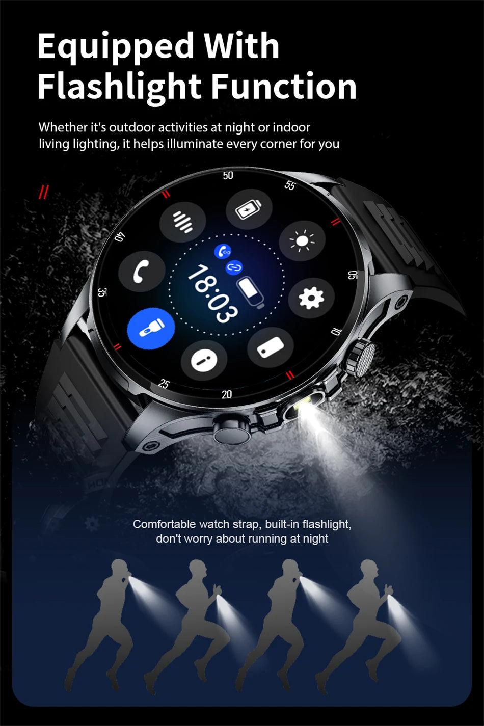 LIGE 2025 New Smart Watch Men Flashlight AI Voice Bluetooth Call 1.53" HD Sports Fitness Watches Health Monitor Smartwatch Women