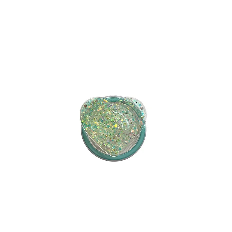 Stylish Glitter Sequins Love Heart Smart Tok For Magsafe Magnetic Phone Griptok Grip Tok Stand Universal Phone Smart Tok Holder