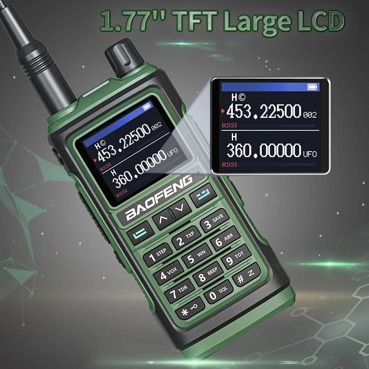 Baofeng UV17 Air Band Walkie Talkie 999 CH Draadloze kopieerfrequentie NOAA Zes bands Amateur Ham Tweerichtingsradio voor