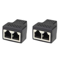 1/2/3/5pcs Network Rj45 Cable Port Network Cable Splitter Extender Plug Adapter Connector (8 Core) Split Into Two Splitter