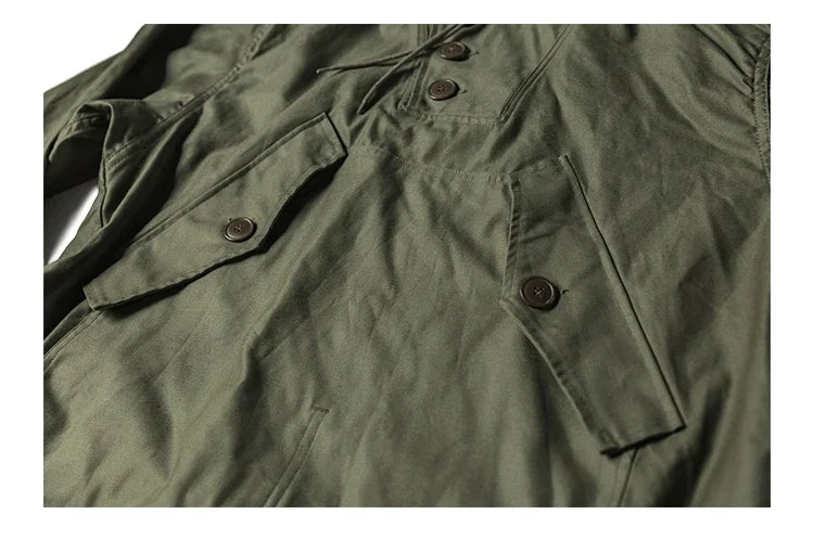 Bronson Army 10th Mountain Division Smock WWII Field Parka Mens Anorak Loose Fit