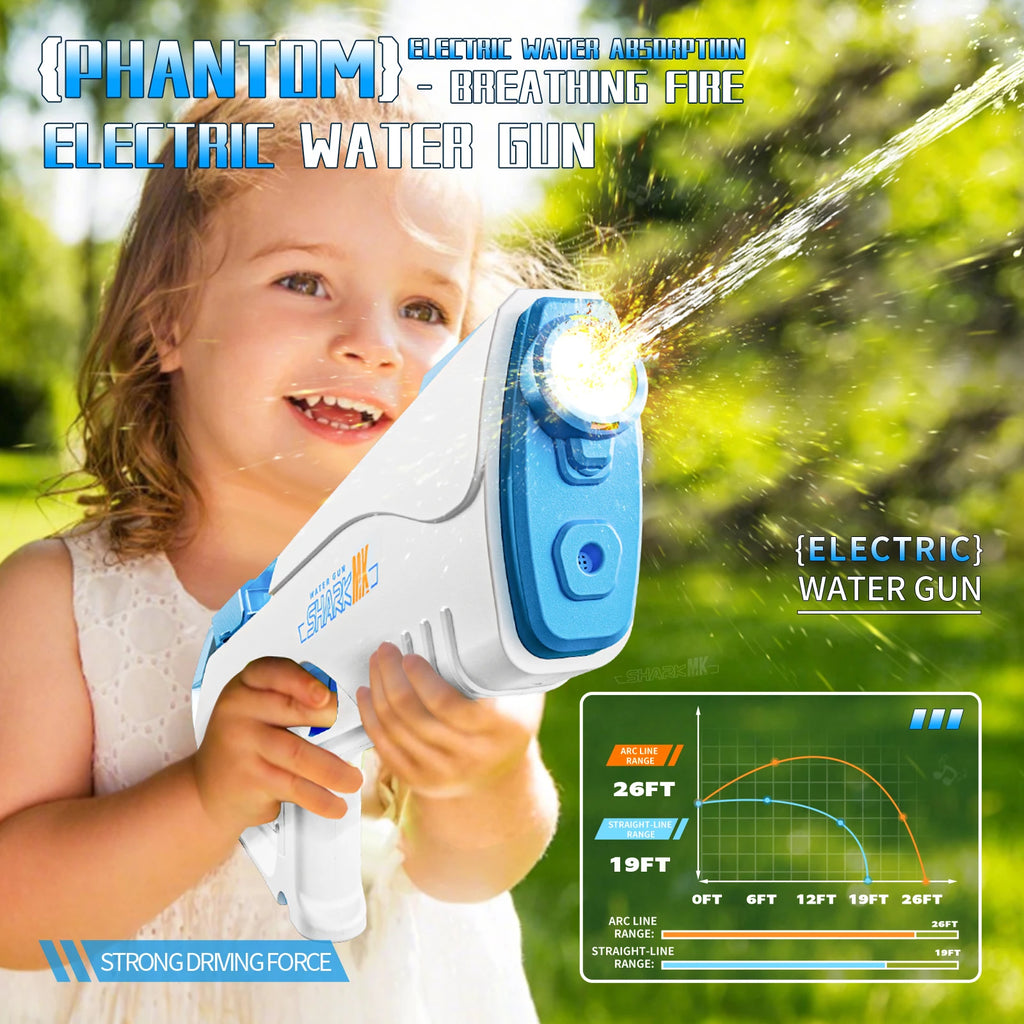 Summer High Pressure Electric Water Gun, Automatic Water For Outdoor Pool, Multiple People Fighting Games Water Toys