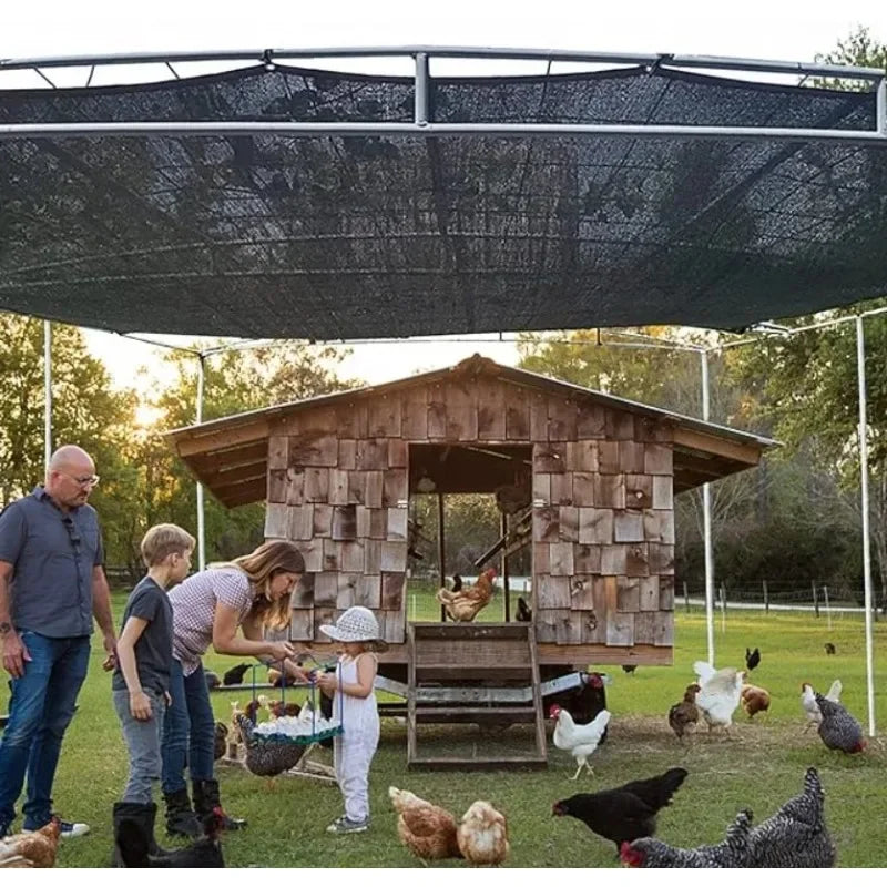2x2m/2x4m Black Sun Shade Net Beige Shading Net UV Protection Plant Shed Outdoor Sunshade Mesh HDPE Sunscreen Fabric Sunshade