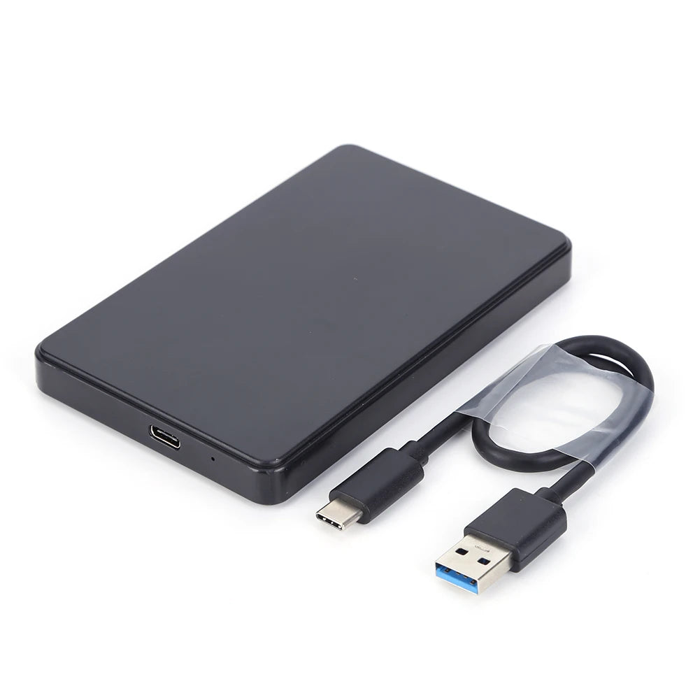 2.5 inch HDD Case SATA To USB3.1  External Hard Drive Case 5 Gbps  SSD Box USB3.0 To Type-C Transparent Black Hard Disk Box