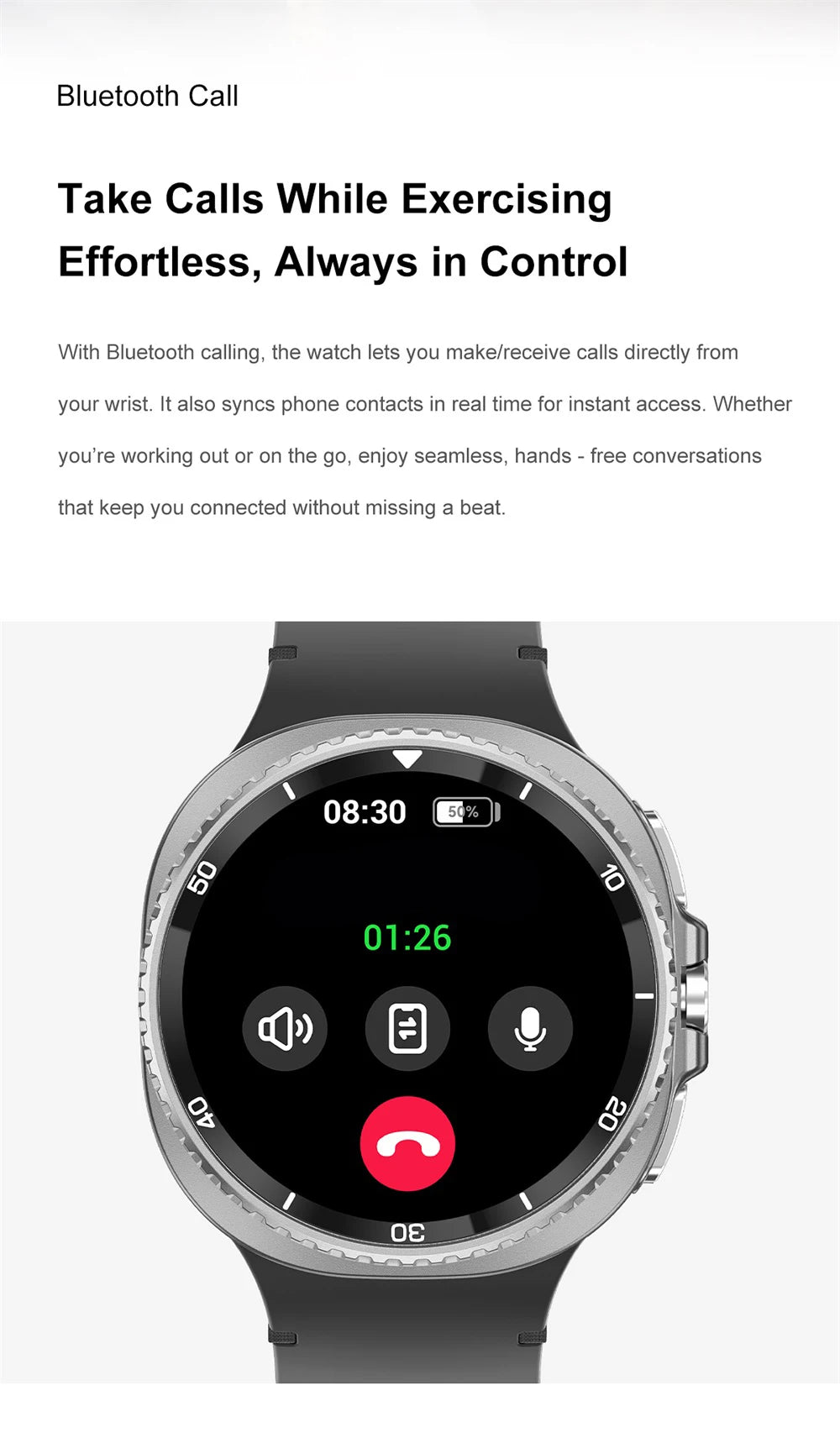 Fashion Smart Watch Blue Tooth Call Watches Heart Rate Waterproof SmartWatch Voice Assistant NFC Sport Fitness Music Bracelet