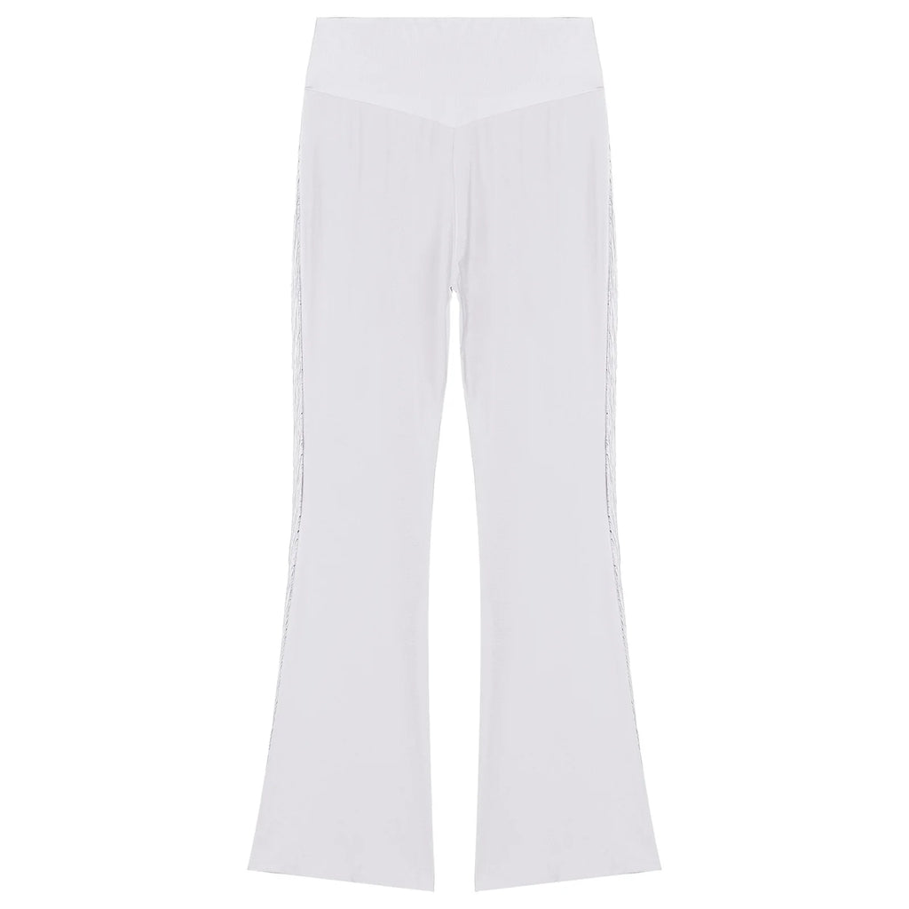 Mens Tassel Flared Pants Vintage Bell-Bottom High Waist Trousers for Jazz Latin Dance Stage Performance Club Disco Party Costume