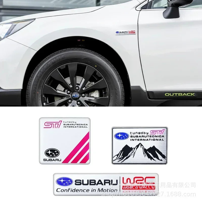 1pc Car Styling Side Fender  Rear Trunk Sticker Decals for Subaru STI  Outback Impreza Legacy WRX XV Forester Ascent Accessories