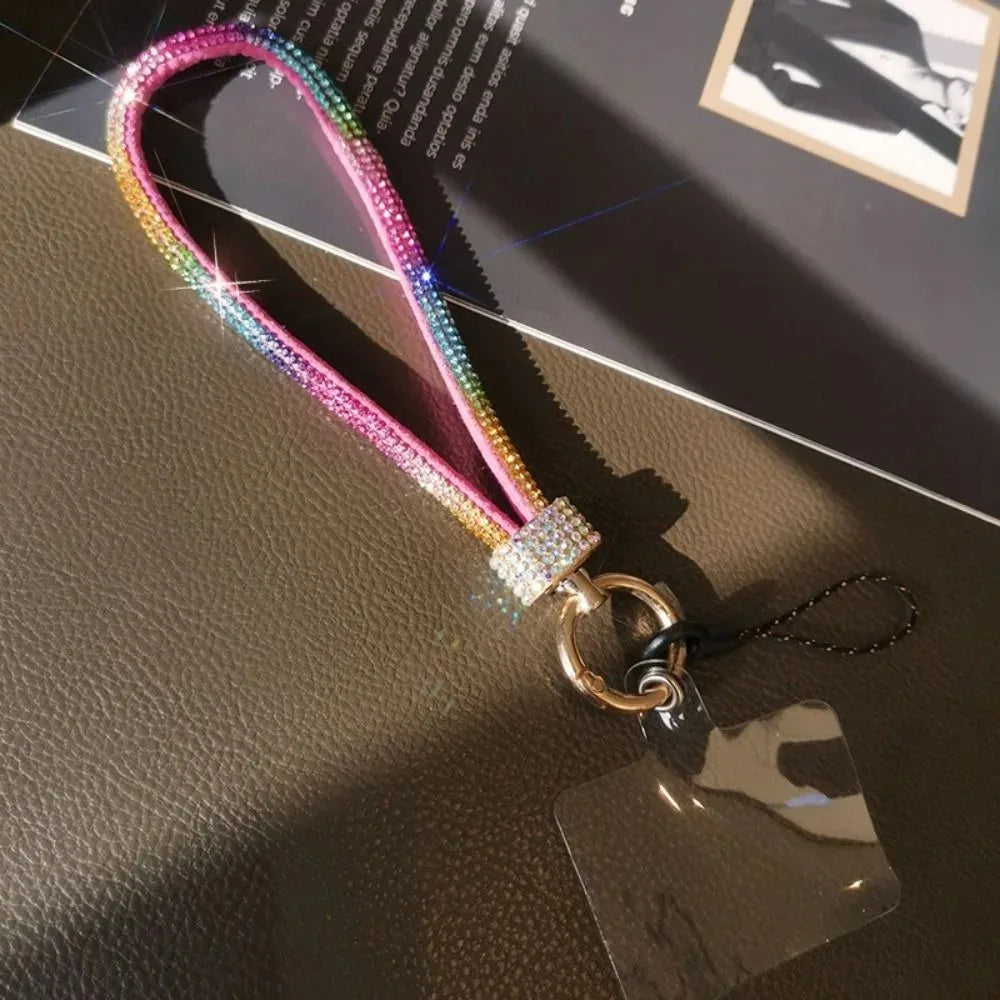 Mobile Phone Charm Lanyard Luxury Rhinestone Wrist Key Chain High-end Diamond-encrusted Bracelet Reinforced Cellphone Cord Strap