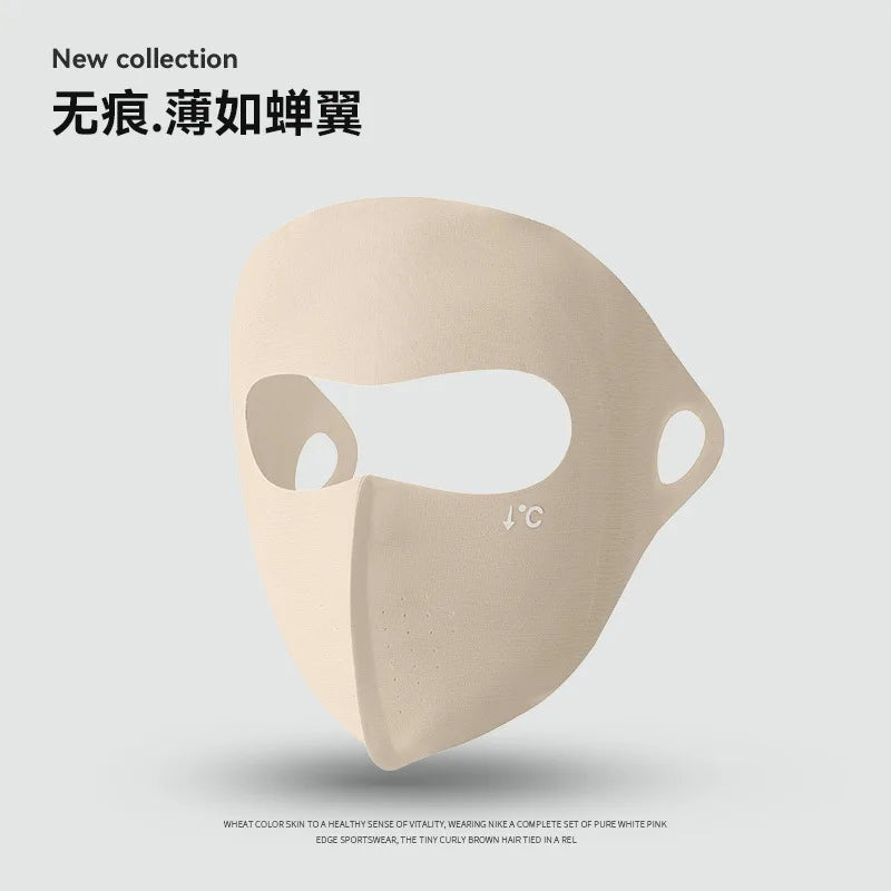 Sunscreen mask for men, full face coverage, ice silk mask for running, fishing face mask, summer cycling face mask, Gini