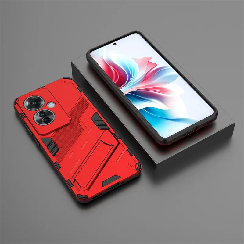 Case For Oppo Reno11 F Cover Magnetic Car Holder Stand Armor Phone Cases For Oppo Reno 11F Reno11F 5G CPH2603 Shockproof Funda