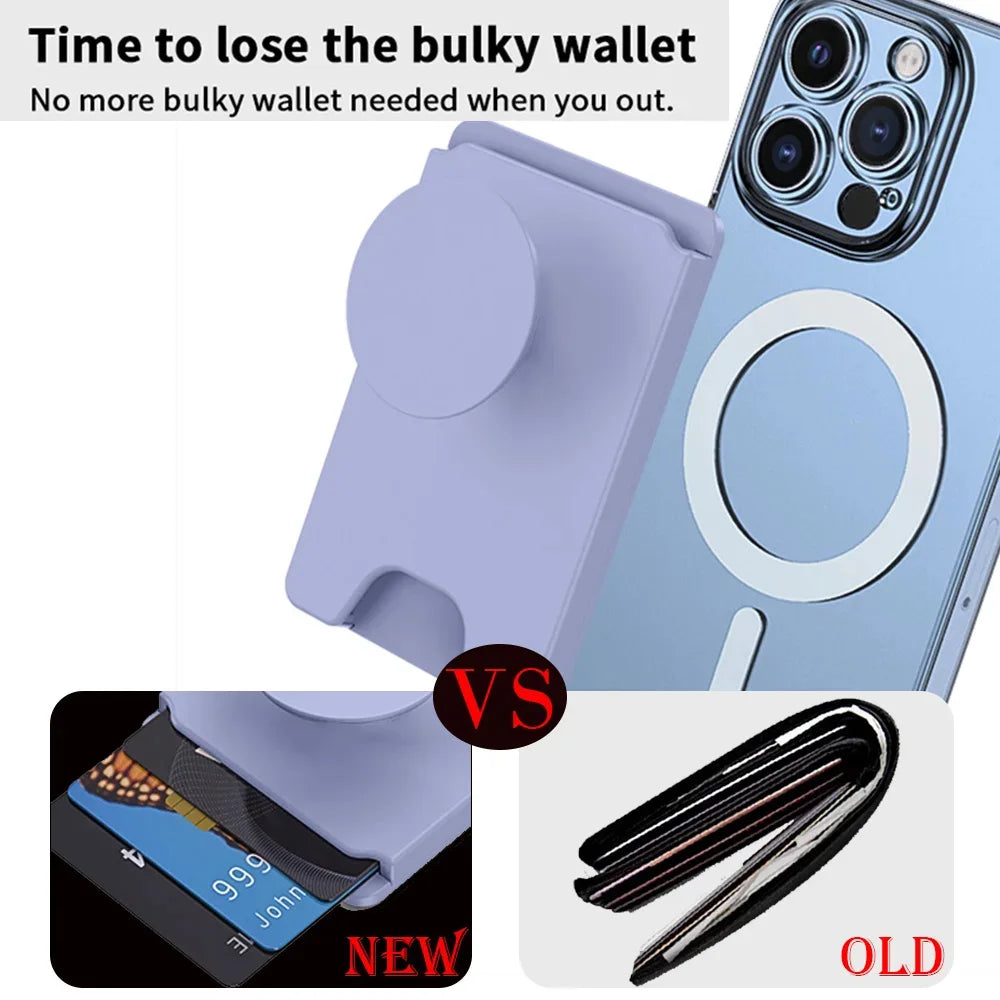 Grippopso Universal Magnetic Phone Card Holder With Griptok Phone Card Case Wallet Socket Phones Wallet And Magnetic Ring