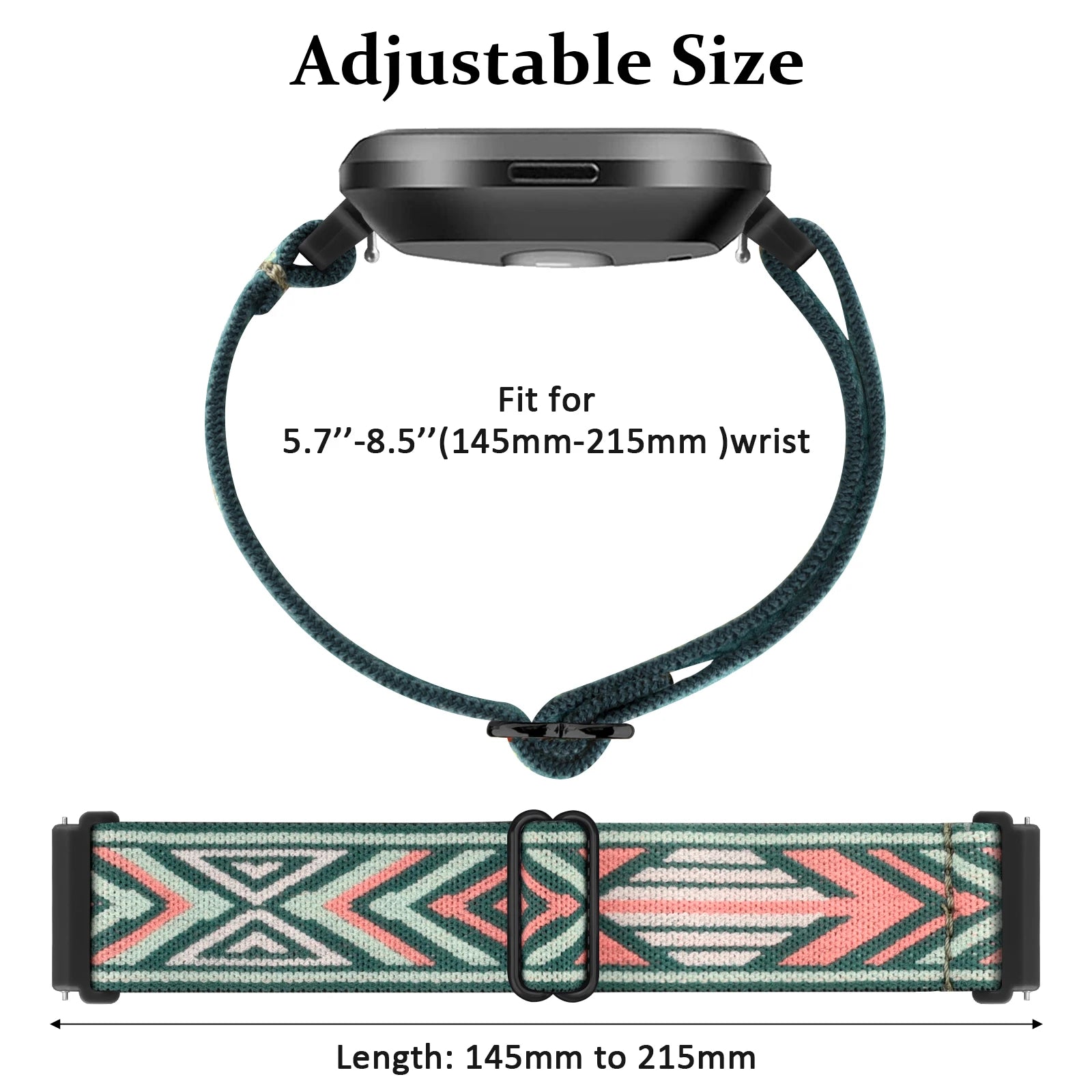 Elastic Woven Loop Strap for Fitbit Versa 1 2 Band Replacment Wristband For Versa Lite Smartwatch Band Sport Correa Bracelet