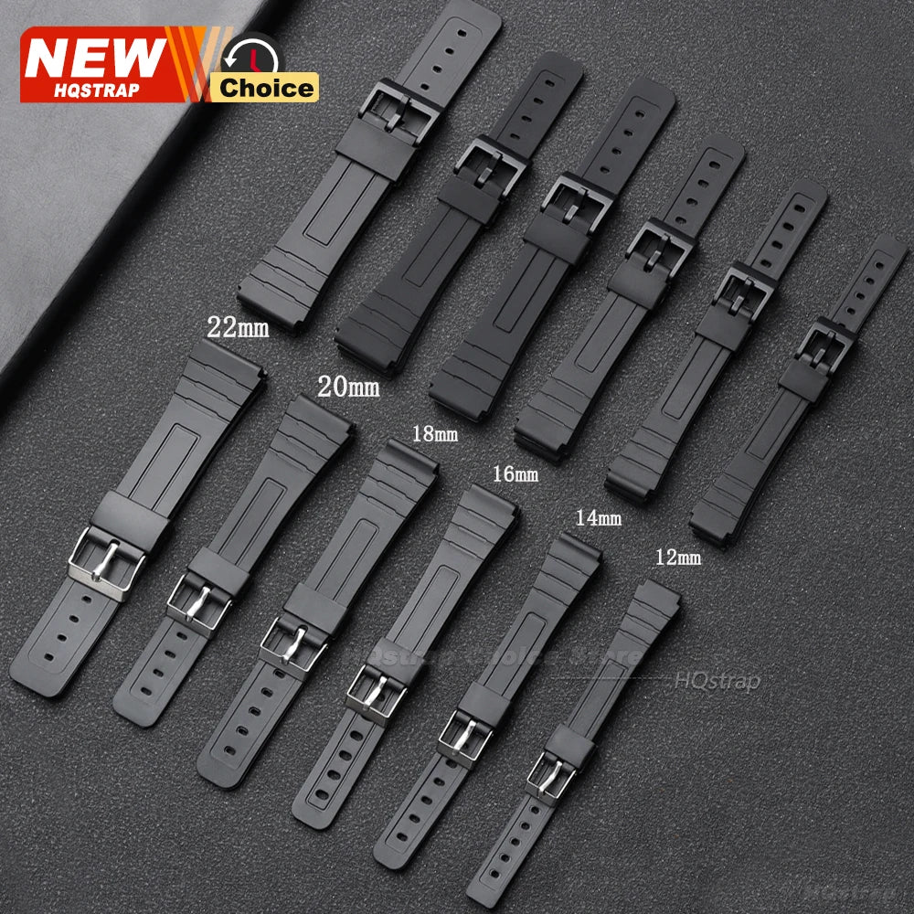 Universal Rubber Strap for Casio Watch Band 18mm 12mm 14mm 16mm 22mm 20mm for Women Men Waterproof Bracelet Silicone WatchStrap