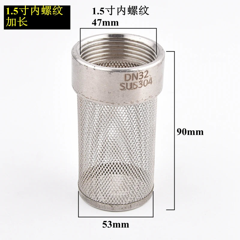 304 Stainless Steel Mesh Filter Aquarium Fish Tank Filter Garden Irrigation Impurity Filter Water Cleaning Mesh Metal Filter