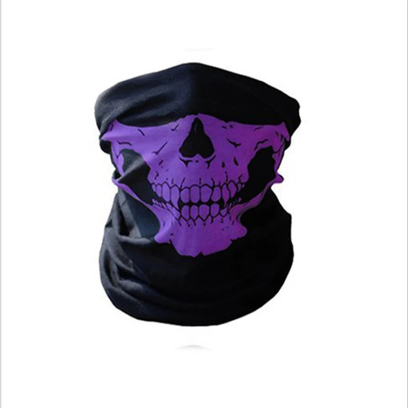 Outdoor Sports Equipment Cycling Face Mask Headwear Halloween Skull Wrap Scarf Warm Washable Headband Breathable Running Bandana