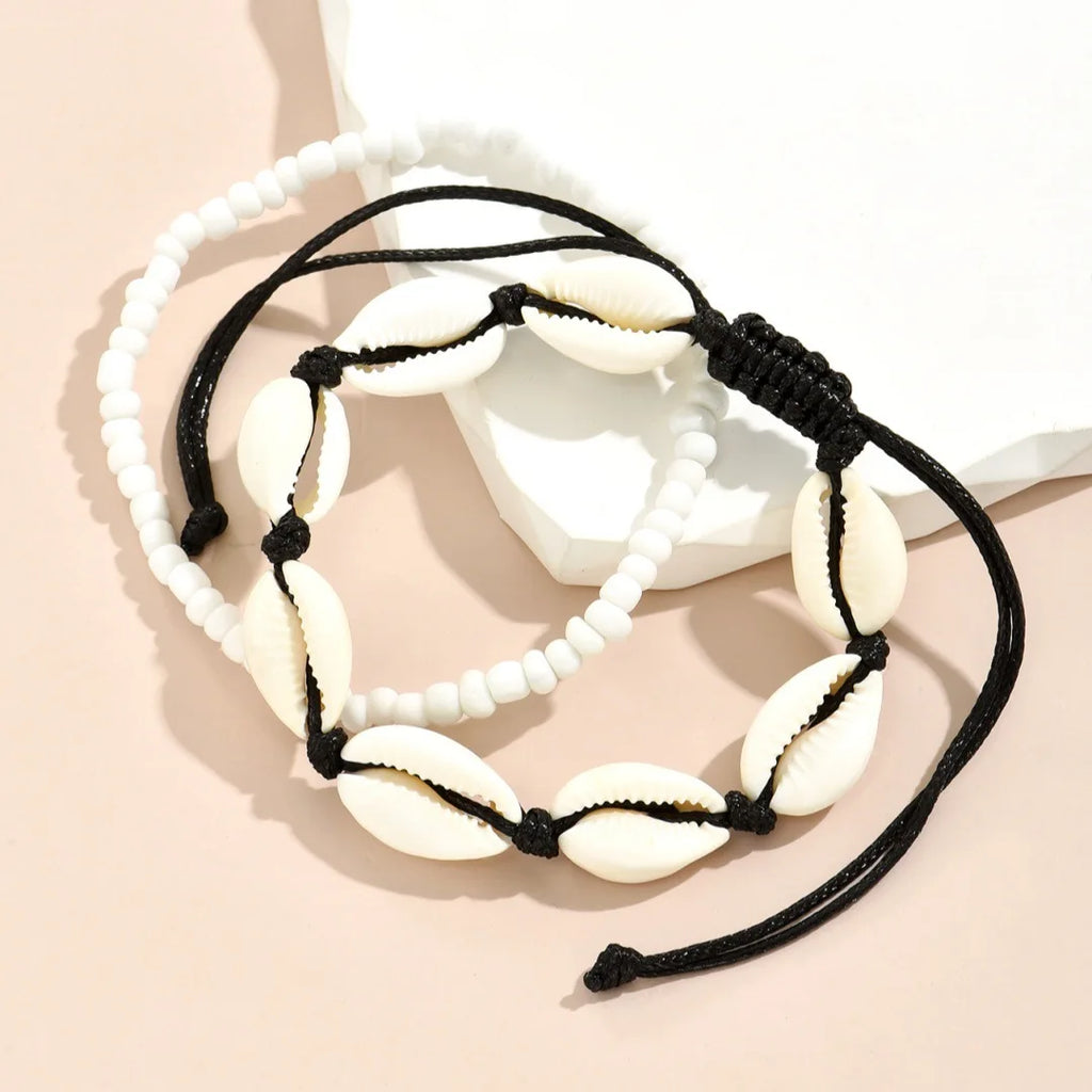 Best Sellers! Summer beach vacation handmade woven shell foot decoration