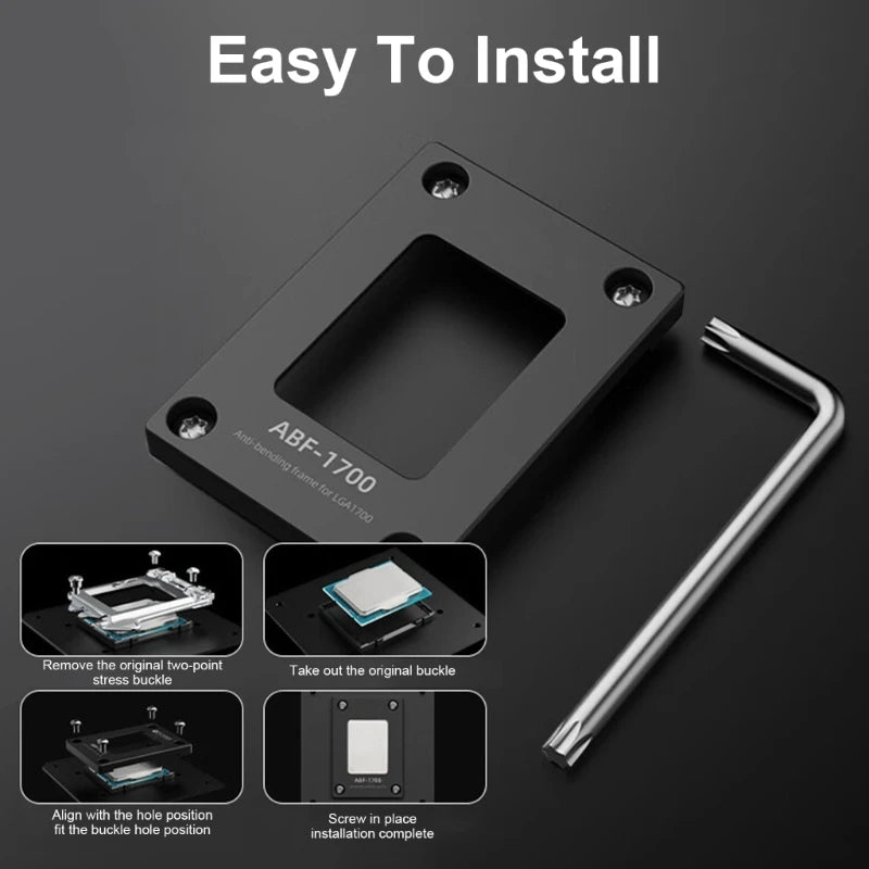 LGA1700 AntiBending Buckle Aluminum CPU Contact Frame for LGA1700 CPU Bending Correction Efficient Heat Dissipation Dropship