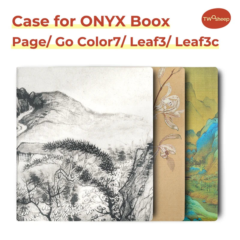 Twosheep Case for Boox Go7 Go Color7 GenII GenI Page Leaf3 Leaf3c 7-inch Magnetic Cover Auto Sleep Chinese style