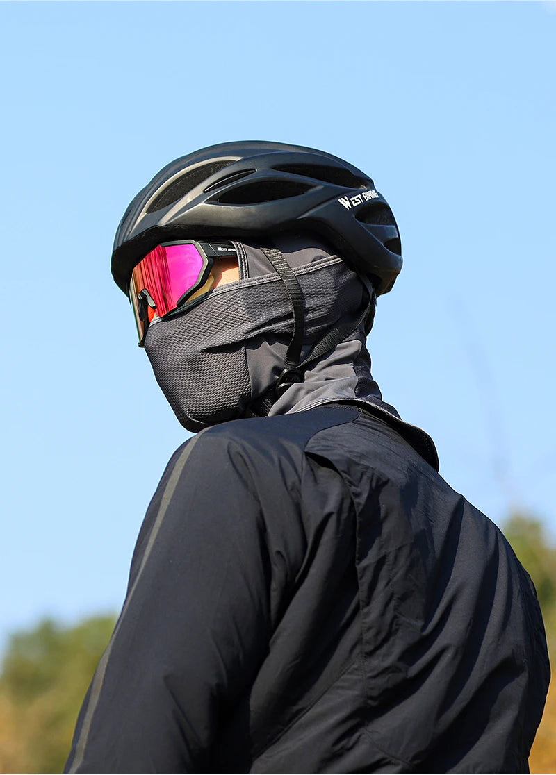 WEST BIKING Summer Cycling Face Mask Cool Breathable Sports Balaclava Men Women Bicycle Motorcycle Sun UV Protection Cycling Cap