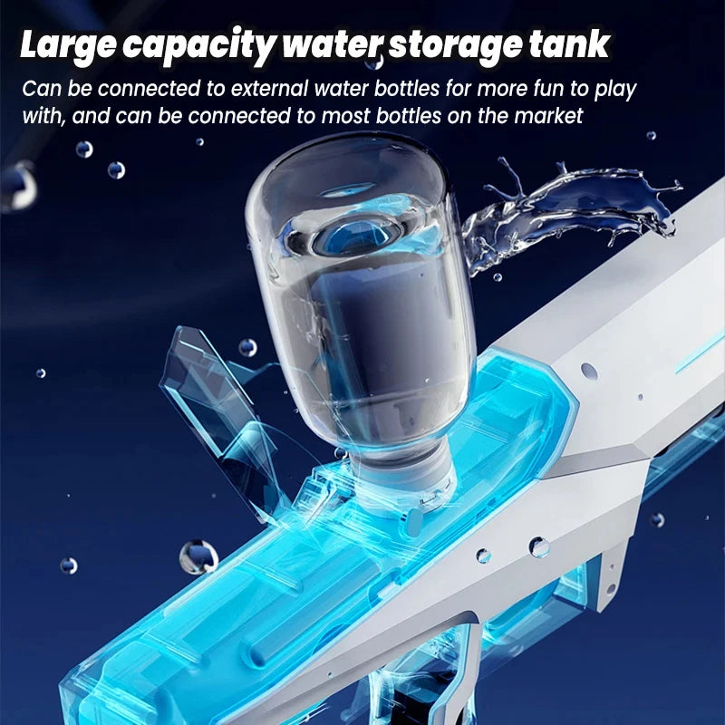 Summer Electric Water Gun for Adults & Kids High Pressure Garden Automatic Pulse Splashing Toy Viral IPX7 Water Blaster