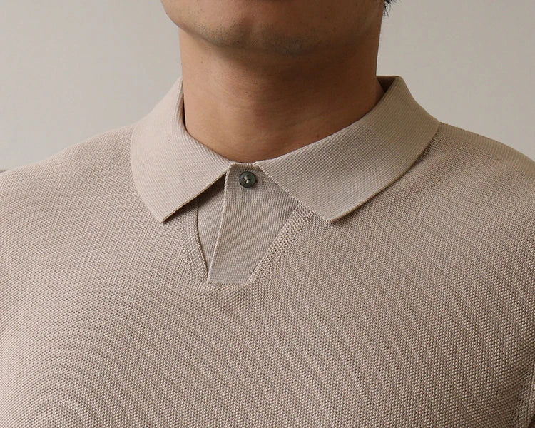 Summer High Quality Knitwear Mens Polo Shirts Casual Pure Color Short Sleeve Slim Polos Men Fashion Button Polo Neck Knitted Top
