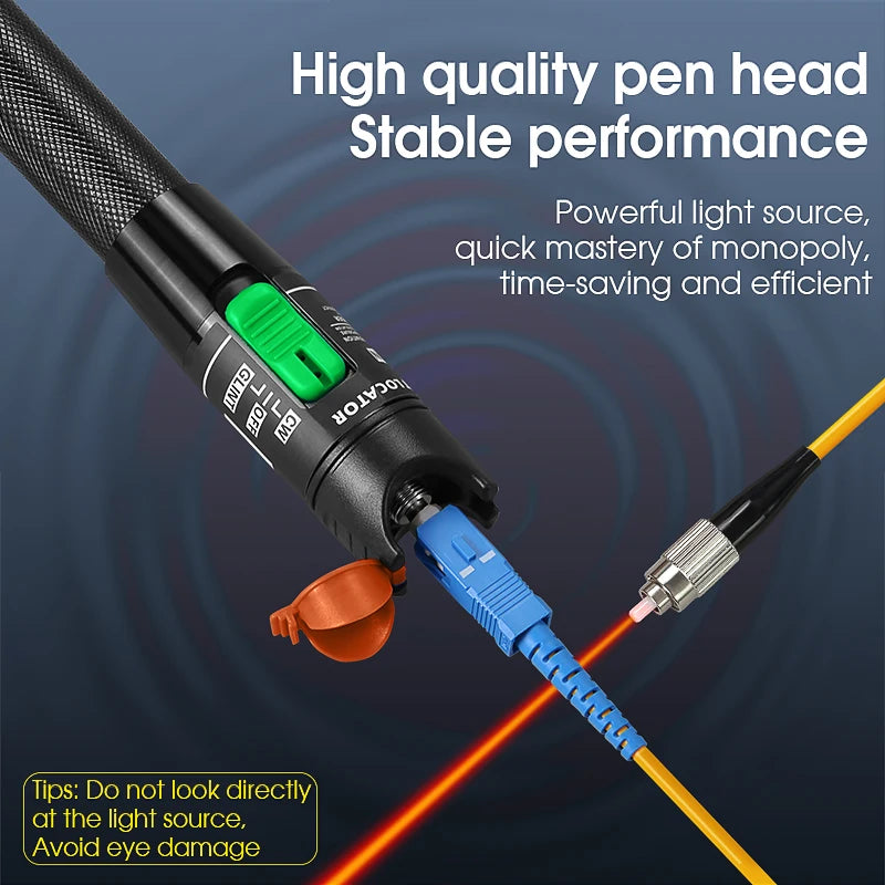 1/10/20/30/50mW Visual Fault Locator Fiber Optic Cable Tester Pen 2.5mm Interface(SC/FC/ST) FTTH Optical Fiber Tester Tool VFL