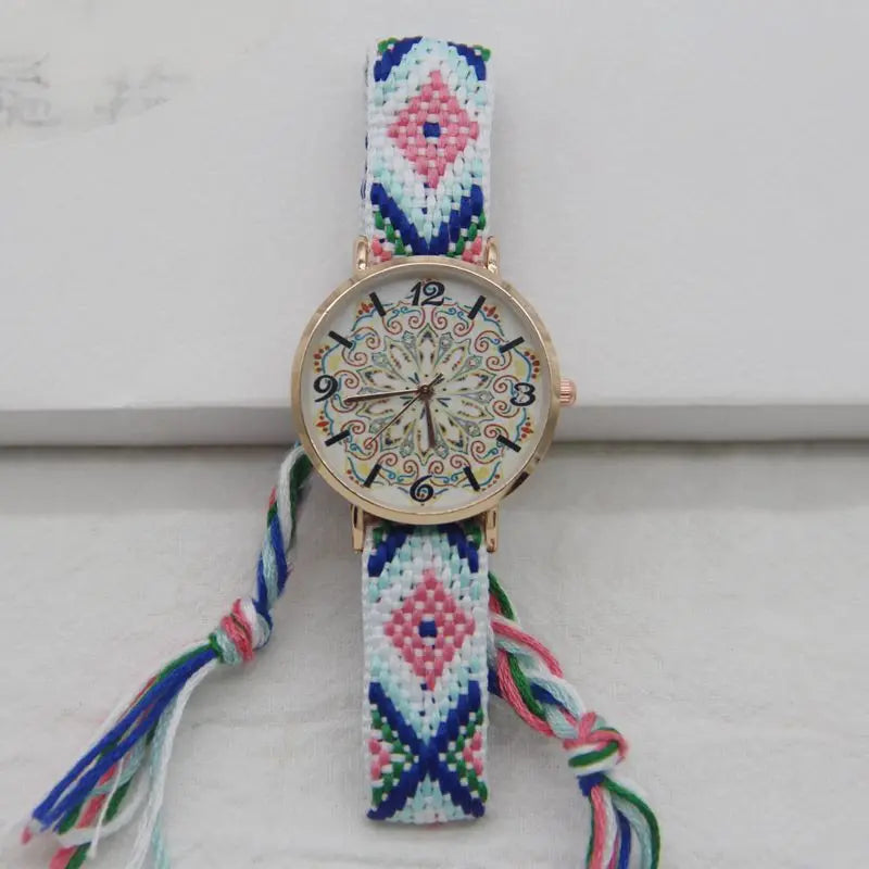 2025 New Ladies Knitted Style Watch Ladies Exquisite Disc Watches Bohemian Style Watch Birthday Gift  Reloj Mujer