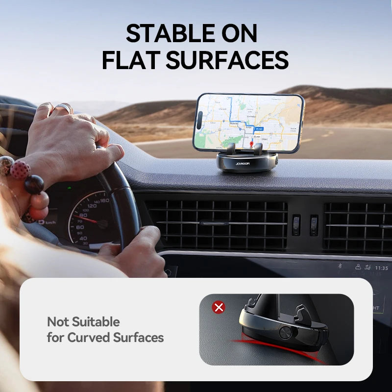 Joyroom Dashboard Car Phone Mount Holder One-Handed Operation Car Navigation Holder For 4.7-7'' Phones 360° Rotation For iPhone
