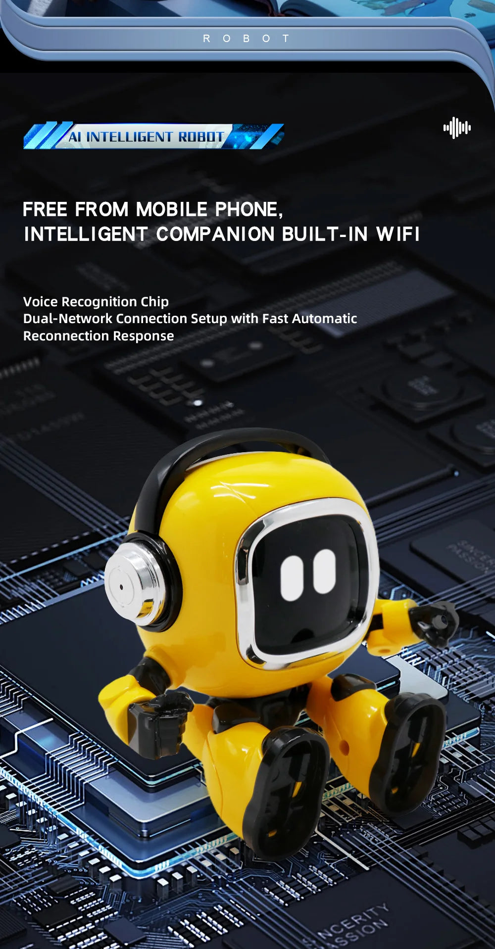 Ai Robot Smart Ai Voice Controlled Multifunctional Interactive Daily Life Assistant Educational Toy For Boys Kids