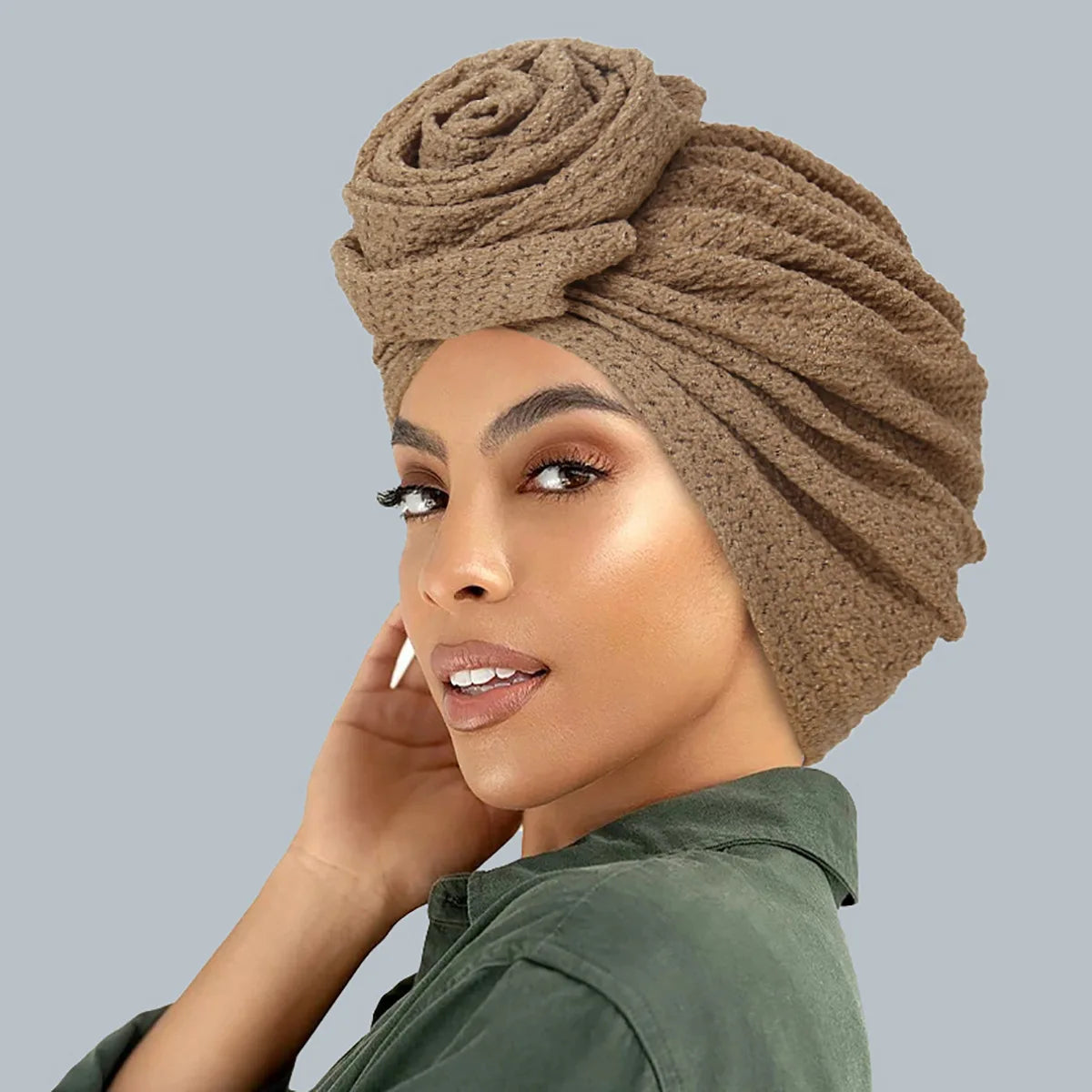 New Women Velvet Turban Hat Muslim Twist Solid Color Hijab Chemo Cap Head Wrap Headscarf Beanies Bonnet Headscarf Turbante Mujer