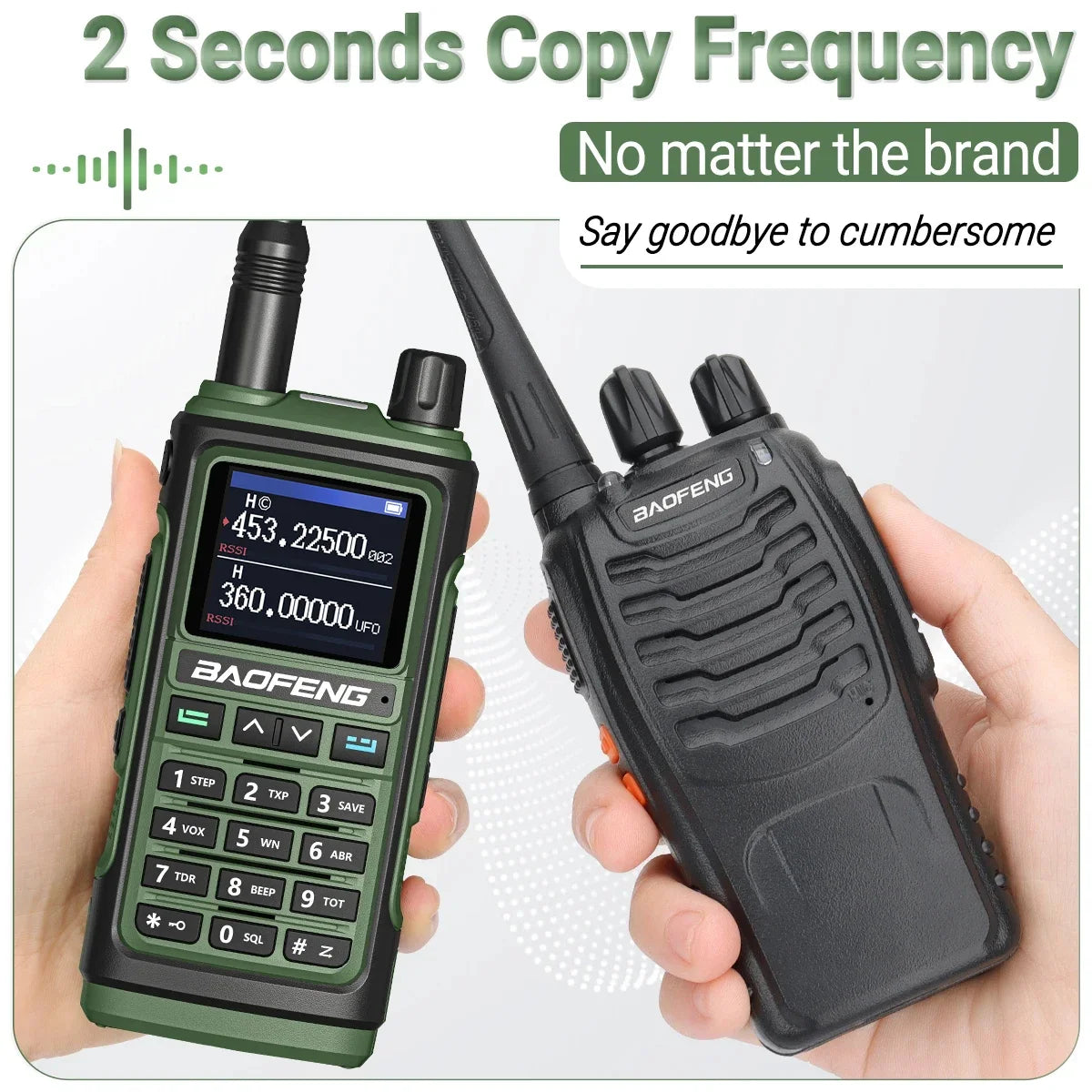 Baofeng UV17 Air Band Walkie Talkie 999 CH Draadloze kopieerfrequentie NOAA Zes bands Amateur Ham Tweerichtingsradio voor