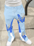 Y2k Flared Pants Men Loose 3D Print Trousers Casual Sweatpants Mid Waist Sporty Female Clothes Streetwear Hip Hop Vintage Pants