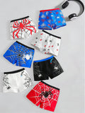 Boy Underwears: Comfortable Spider Print Boxer Briefs for Big Boys, 7-Pack, Sustainably Sourced Cotton