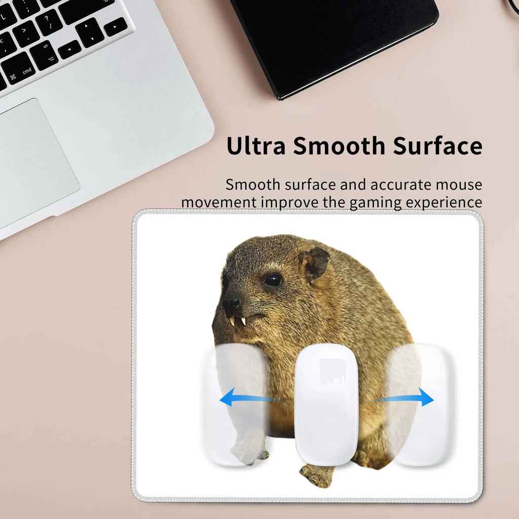 Cute rock hyrax Mouse Pad Computer Keyboard Mouse Mat Gaming PC Laptop Desk Mat Office Accessories Table Mats