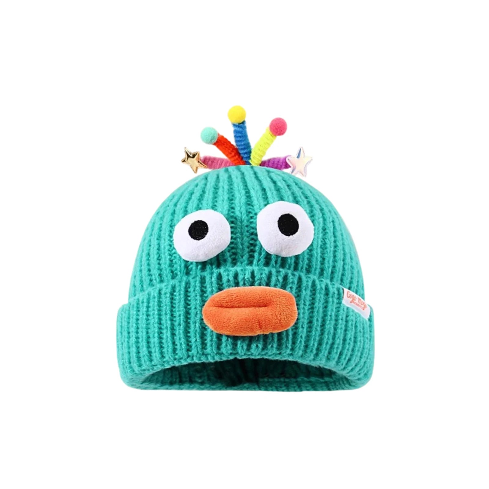 Women's Hat Funny Cartoon Sausage Mouth Wool Hat Knitted Ear Protectioned Hat Winter Warm Cute Big Head Cute Funny Hat