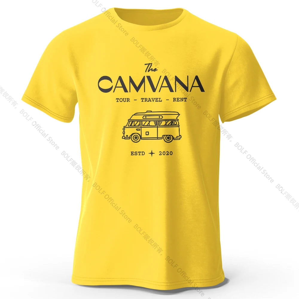 The Camvana Printed T-Shirt 100% Cotton Oversized Abstract Graphic Tees for Men Women Summer Tops Y2K Streetwear