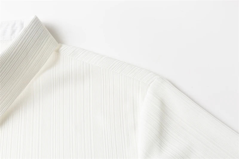 2025 New Men's Casual and Fashionable Solid Color Short Sleeved Polo Shirt Comfortable and Versatile Summer T-shirt